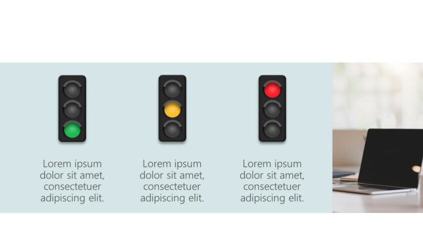Statusanzeige mit Ampel und Bild