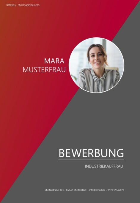 Bewerbung Deckblatt mit Dreiecken