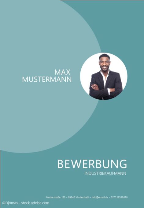 Bewerbung mit kreisförmigem Hintergrund